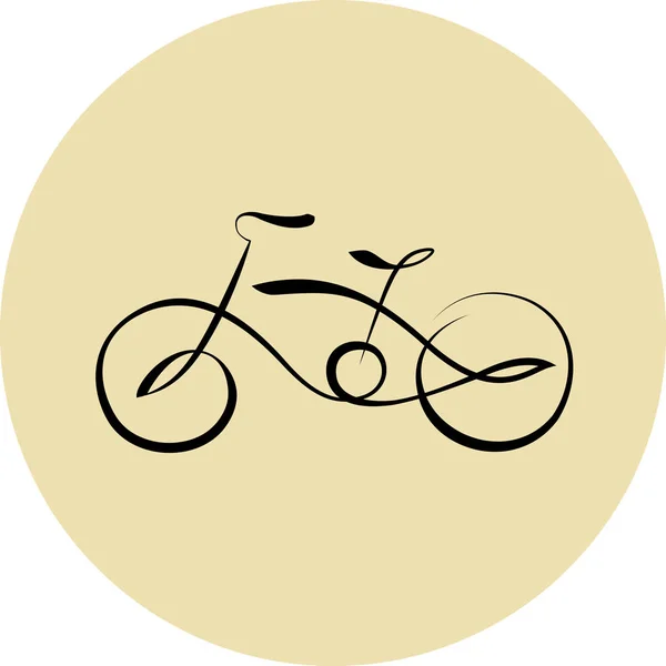 Icono de línea de bicicleta — Vector de stock