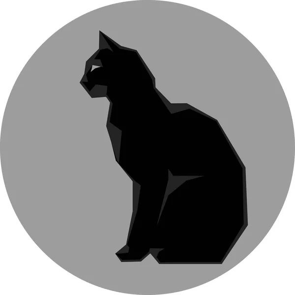 黒のシルエットの猫ダークワイルドベクトル — ストックベクタ