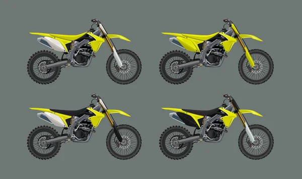 Deporte moto moto dibujo técnico. icono de vector — Vector de stock