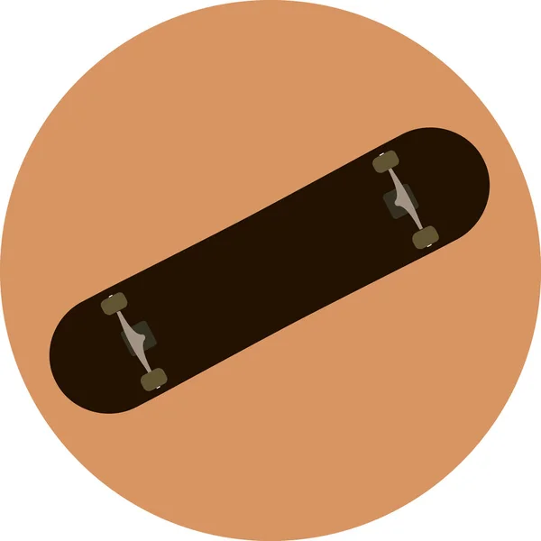 Nero skateboard grunge brutale disegno vettoriale illustrazione . — Vettoriale Stock