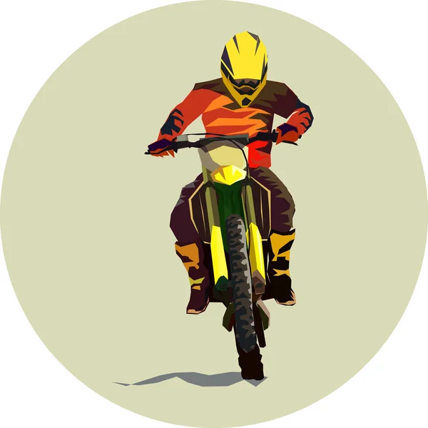 Racer y deporte moto de motocross icono del vector Gráficos Vectoriales