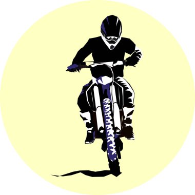 Yarış ve spor motocross Bisiklet vektör simgesi