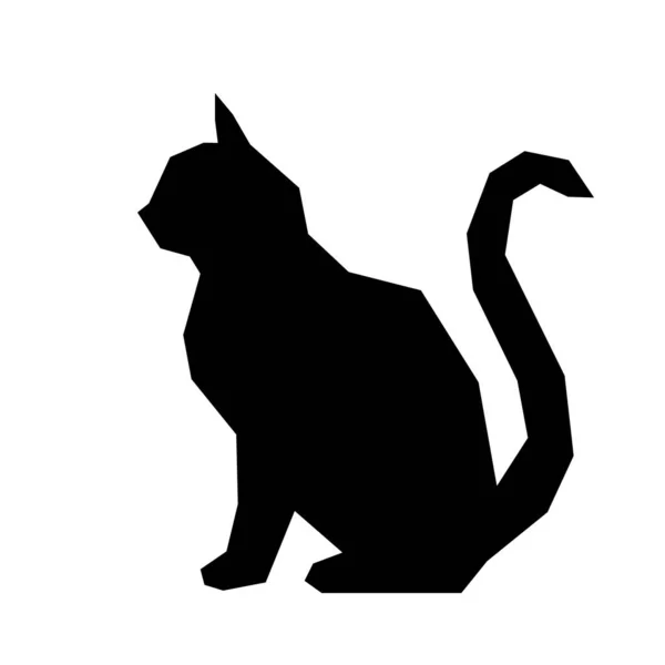 黒のシルエットの猫ダークワイルドベクトル — ストックベクタ