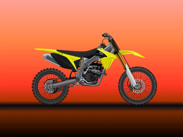 Sportovní moto offroad technický model. Ikona vektoru — Stockový vektor