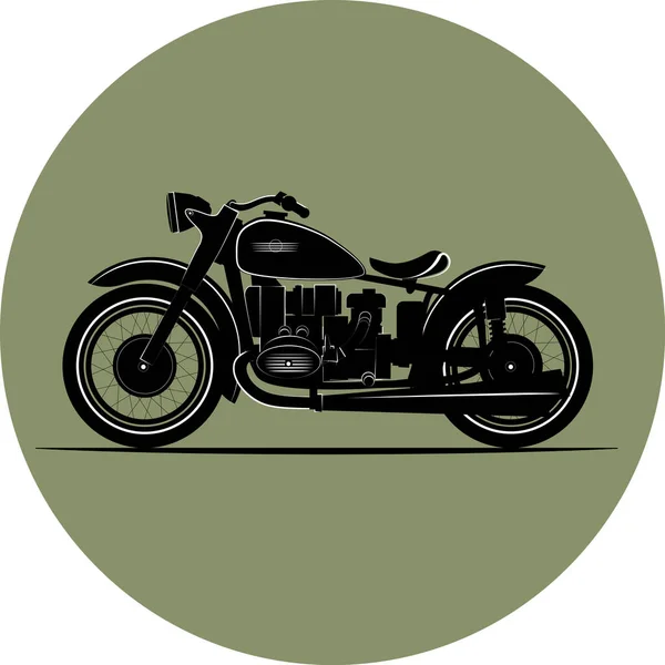 Винтажный мотоцикл. винтажная иллюстрация ретро-байк . — стоковый вектор