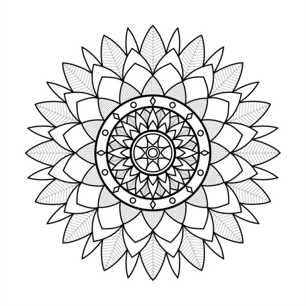 Süslü Çiçek Mandala Ziyaret Dekoratif Elementler Doğu Deseni Vektör Illüstrasyonu — Stok Vektör