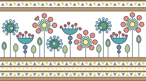 Flores Fantásticas Fondo — Vector de stock