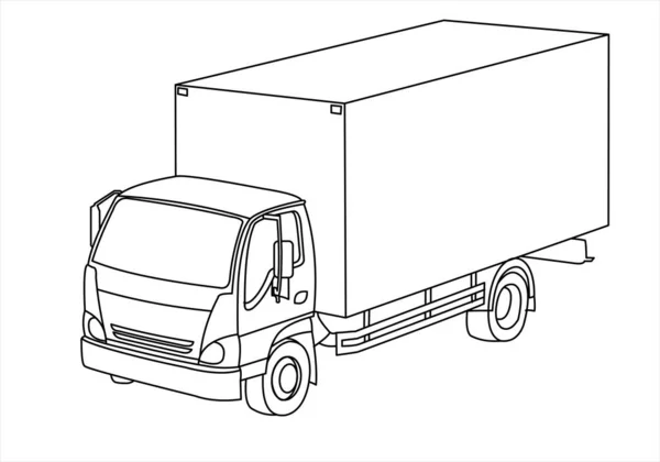 Camion Vista Tre Quarti — Vettoriale Stock