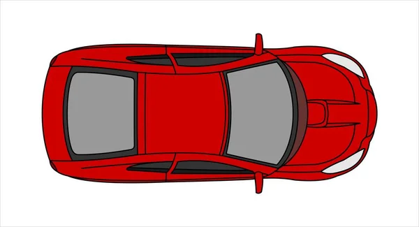 Carro Passageiros Vista Superior Carro Rápido —  Vetores de Stock