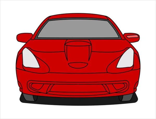 Coche Pasajeros Vista Frontal Coche Rápido — Vector de stock