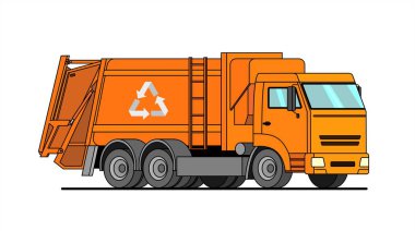 Çöp kamyonunun çevresi yok.