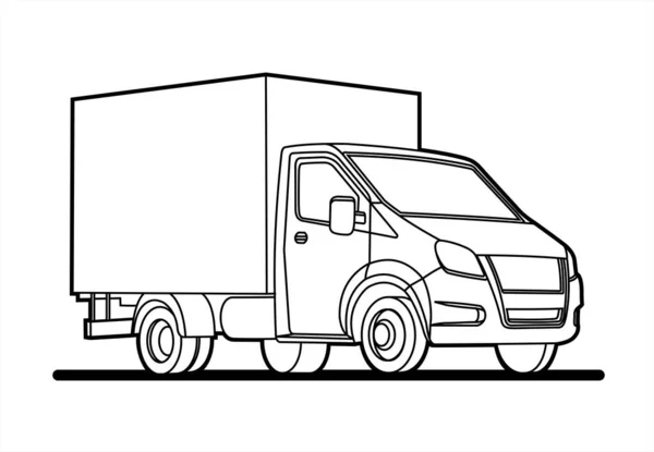 Vektorumriss Lkw Lkw Seitenansicht Weisse Blankoschablone Lkw Fur Werbung Fur Vektorgrafik Lizenzfreie Grafiken C Antonina85 416539352 Depositphotos