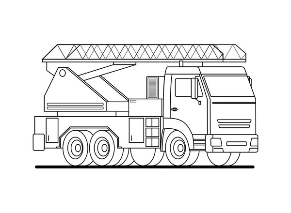 desenho linear infantil para colorir. trator de equipamentos de