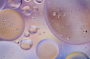 Petrol kabarcık makro akış arka plan sıvı mavi beyaz pembe renkler su