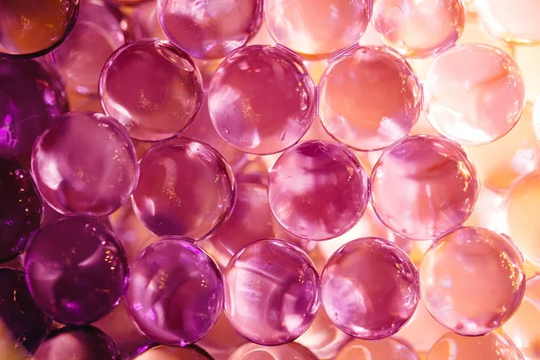 Абстрактный Фон Блестящими Водяными Шариками Фиолетового Оранжевого Цветов — стоковое фото