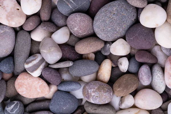 Varied Pebbles Top View Texture — Stock Photo, Image