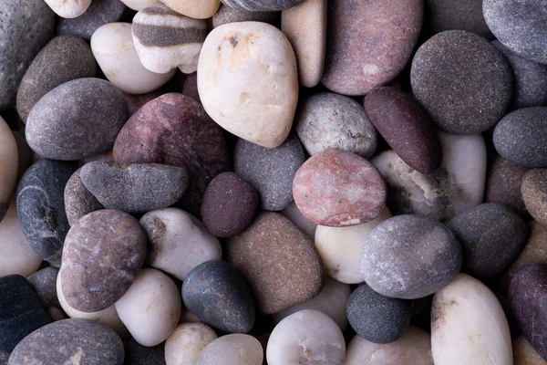 Varied Pebbles Top View Texture — Stock Photo, Image