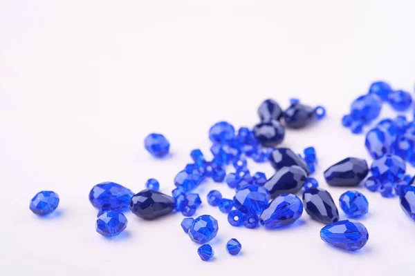 Jewelry Gems Beads Blue Dark Blue Color — Stock Photo, Image