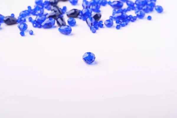 Jewelry Gems Beads Blue Dark Blue Color — Stock Photo, Image