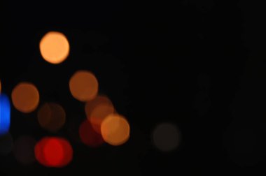 Şehir ışıkları bulanık bokeh etkisi