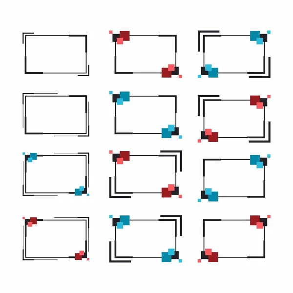 Metin Veya Afiş Için Çerçeve Kümesi Web Tasarım Afiş Reklam — Stok Vektör