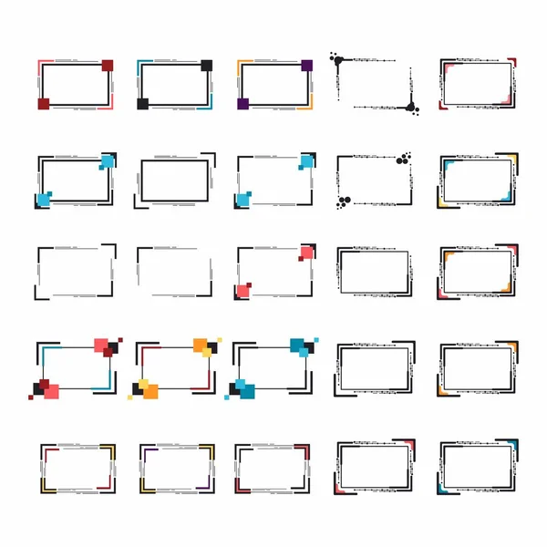 Kartpostal tasarım, reklam şirketleri, satış için vektör çerçeve kümesi.