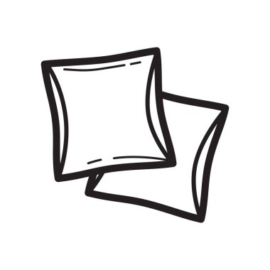 yastıklar simgesi. Doğrusal yatak işareti basit tarzı