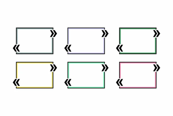 Ensemble vectoriel de modèles de formulaires de devis. milieux lumineux colorés. Cadres vocaux vierges et colorés. Modèle d'entreprise pour l'information textuelle — Image vectorielle