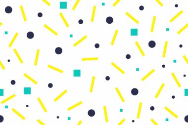 Farklı renklerde geometrik şekillerin soyut arka plan. Ambalaj kağıdının dikişsiz dokusu. Eps 8