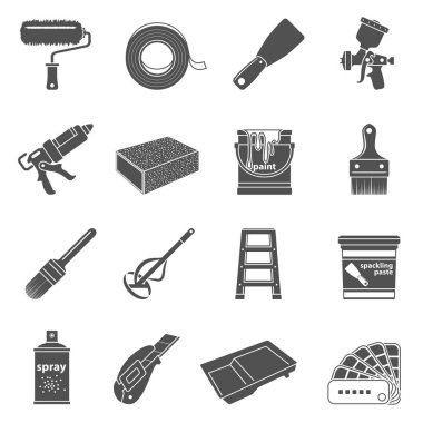 Siyah simgeler - ev boyama