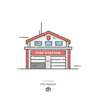 İtfaiye - çizgi rengi simgesini