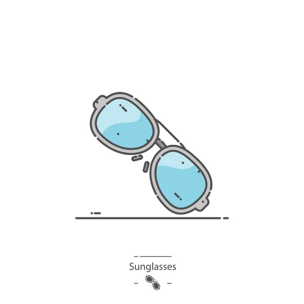 Zonnebrillen Lijnkleur Icoon — Stockvector