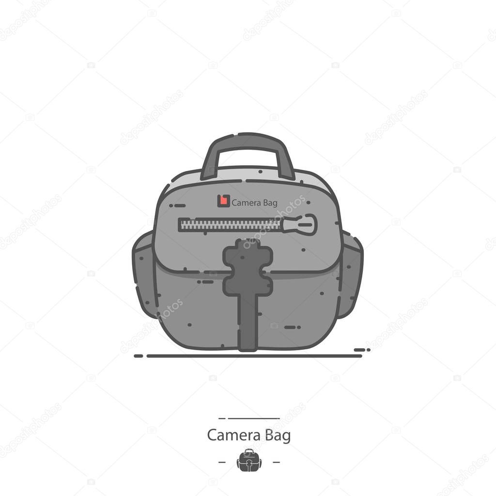 Camera bag - Line color icon