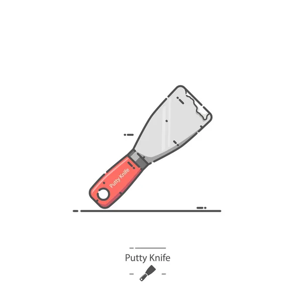 Barva Nože Putty Čára — Stockový vektor
