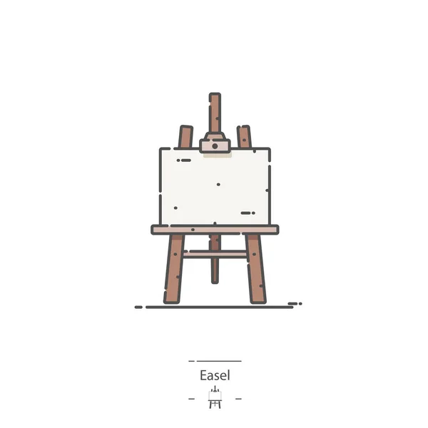 Easel Linjefärg Ikon Stockillustration