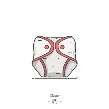 Bebek bezi çizgisi renk simgesi