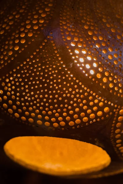 balkabağından oyulmuş geleneksel türk lambası