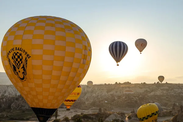 Goreme Cappadocia Turkey August 2019 Many Hot Air Balloons Sky — Stock Photo, Image