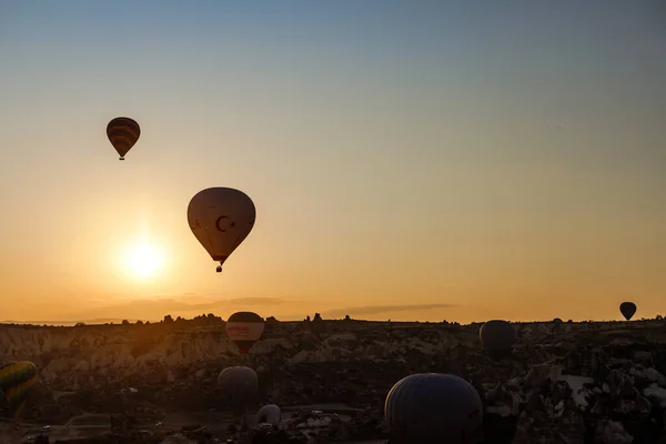 Goreme Cappadoce Turquie Août 2019 Beaucoup Montgolfières Dans Ciel Les — Photo