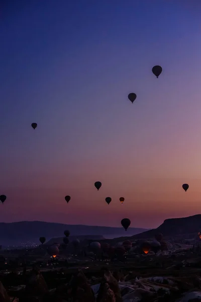 Goreme Cappadoce Turquie Août 2019 Beaucoup Montgolfières Dans Ciel Les — Photo