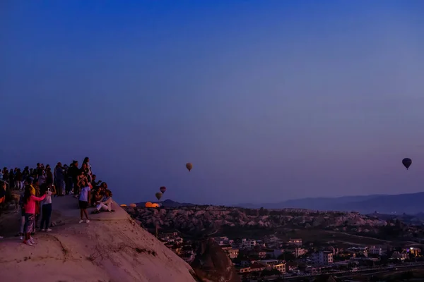 Goreme Cappadoce Turquie Août 2019 Beaucoup Montgolfières Dans Ciel Les — Photo