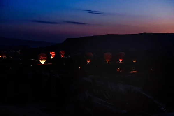 Goreme Cappadoce Turquie Août 2019 Beaucoup Montgolfières Dans Ciel Les — Photo