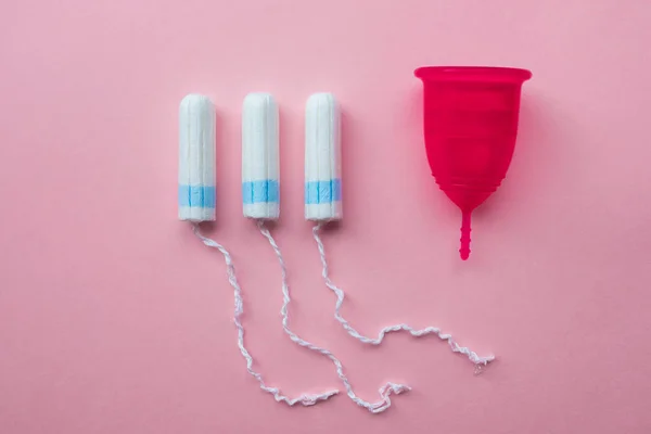 Copa Menstrual Tampones Copa Menstrual Reutilizable Una Alternativa Los Tampones —  Fotos de Stock