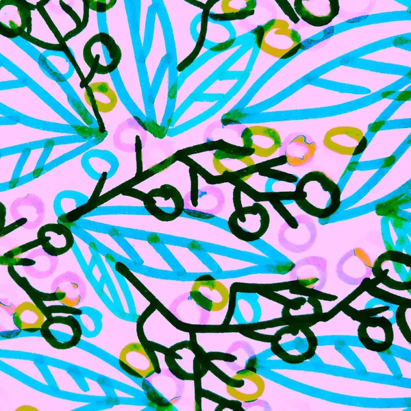 Blå Löv Textur Svart Stressad Textur Rosa Skönhetspresentation Blomsterverk Azure — Stockfoto
