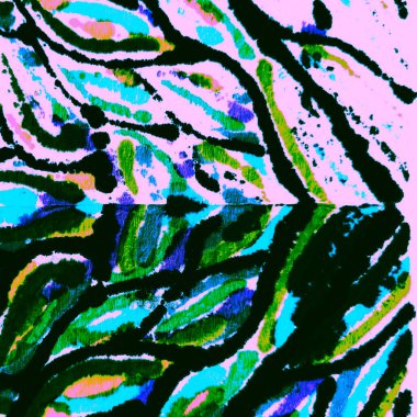 Pembe Yaprak dokusu. Gökyüzü Grunge Arkaplanı. Yeşil Moda Modeli. Çiçek Eserleri. Renkli desenli tasarım. Sıkıntılı doku. Parlak Soyut Desen.