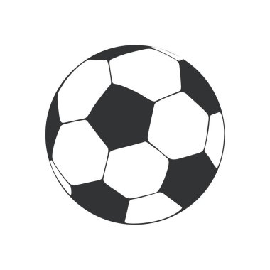 Beyaz Arkaplanda Vektör Futbol Topu Simgesi