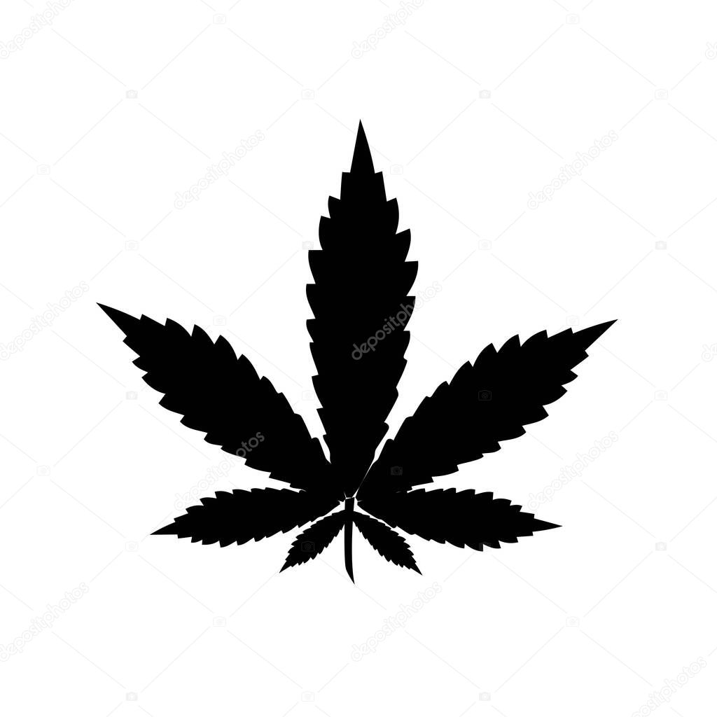 Marijuana vector cannabis leaf weed icon logo symbol sign illustration graphic.