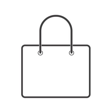 Alışveriş poşeti hattı ve ticari pazar mağazası perakende alımının stil ikonu tasarımı ödenen bankacılık ve tüketim teması Vector illüstrasyonu