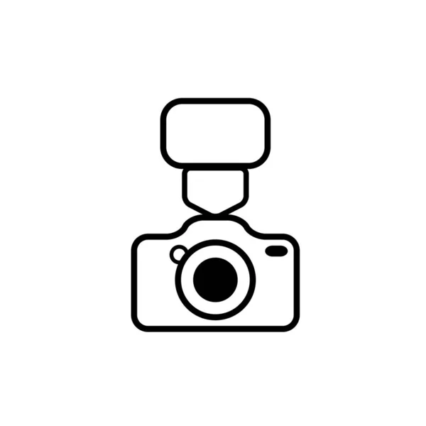 Fotokamera Zeilenkunstsymbol Für Apps Und Webseiten — Stockvektor