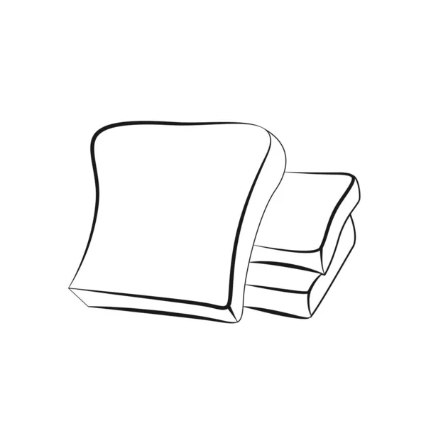 Простий Малюнок Хліба Скибочки Логотип Ілюстрація Ізольований Векторний Знак Символ — стоковий вектор